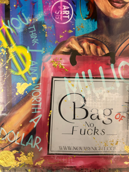 No (Va) Phucks Given (Framed) 61cm x 100cm