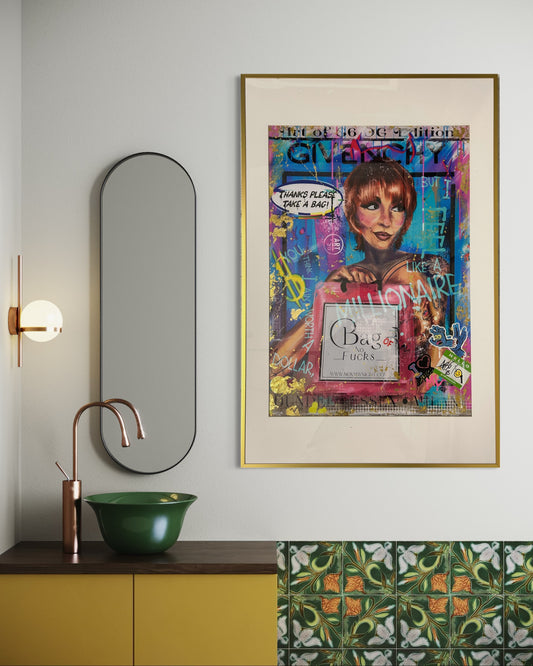 No (Va) Phucks Given (Framed) 61cm x 100cm