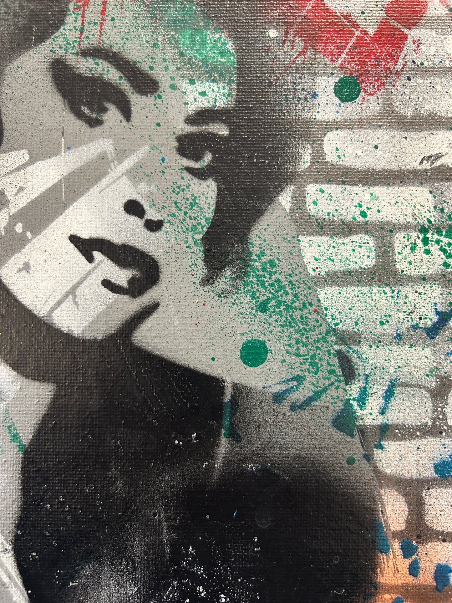 Graffiti Amy Winehouse Portrait Canvas 30cm x 25cm