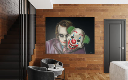 The Joker Meets The Joker Canvas 76cm x 100cm - Luke Bryant