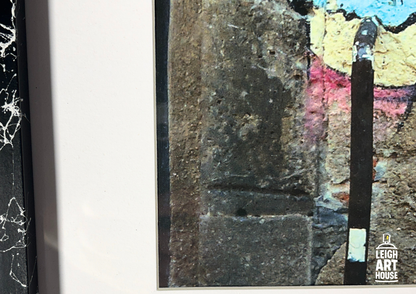 Miss Van Street Art Girl in Blue Dress (Framed) 50cm x 40cm