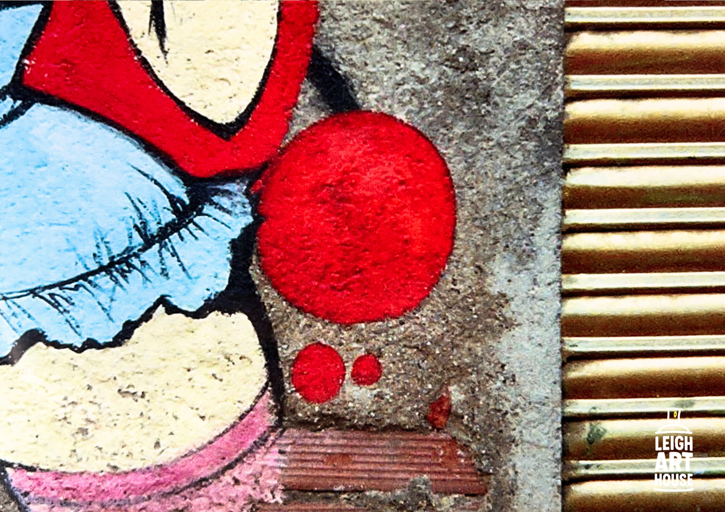 Miss Van Street Art Girl in Blue Dress (Framed) 50cm x 40cm