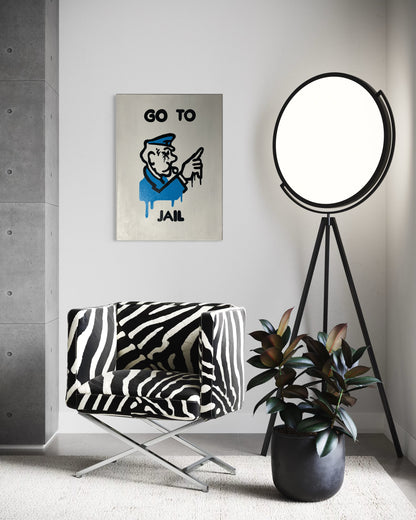 Original Monopoly Jail - Asuek 40x30cm