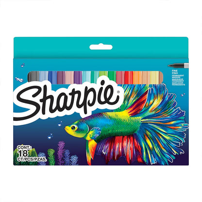 Sharpie Fine Point Permanent Marker Limited Edition Pack of 18