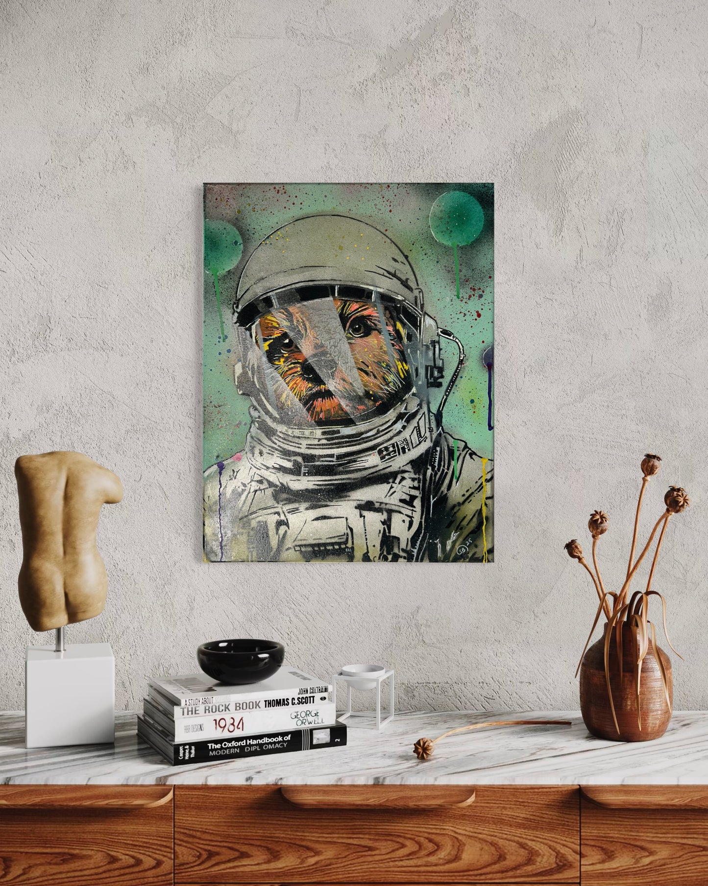 Space Dog 46cm x 35cm