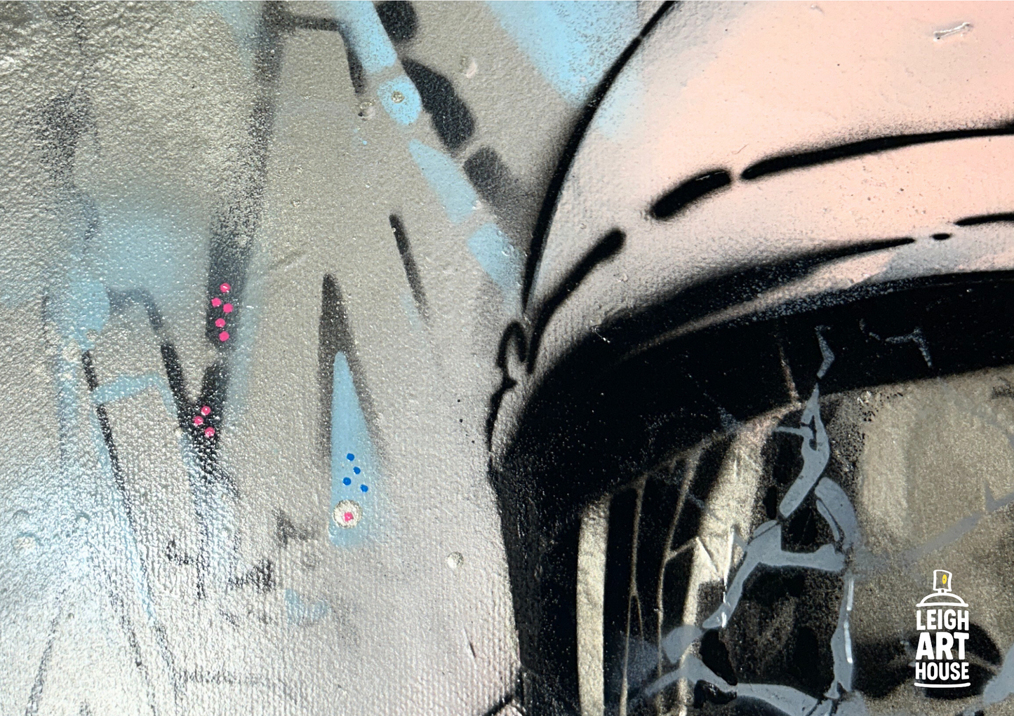 Space Mona Spray Painted Canvas 56x46cm