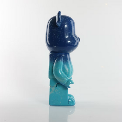 Aqua & Blue Marble Bear 28cm