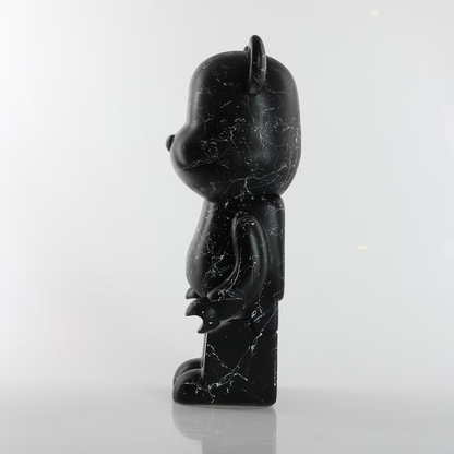 Black & White Marble Bear 28cm
