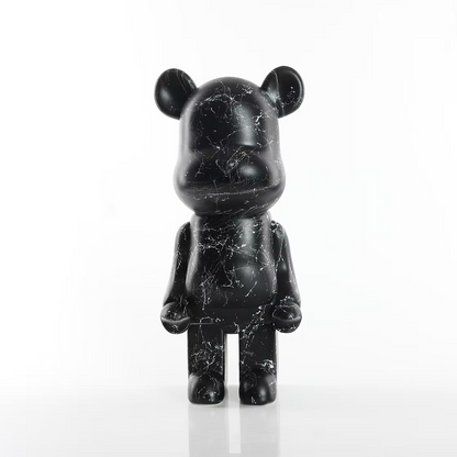 Black & White Marble Bear 28cm