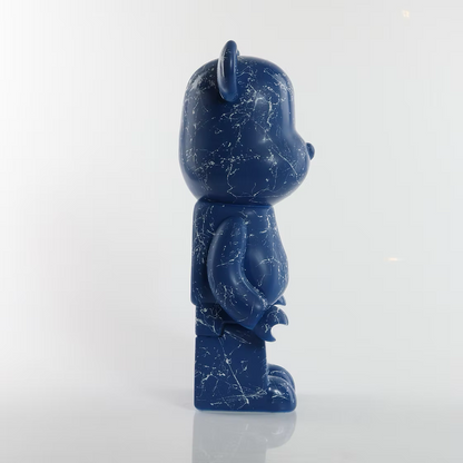 Blue & White Marble Bear 28cm