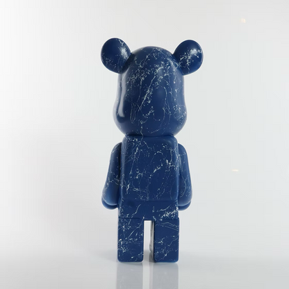 Blue & White Marble Bear 28cm