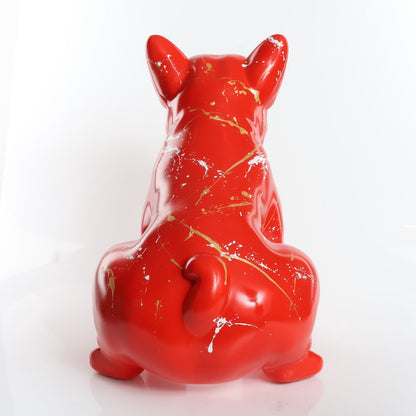 Red Marble Splash Bulldog