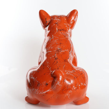 Orange Marble Splash Bulldog