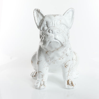 White Gold Marble Bulldog