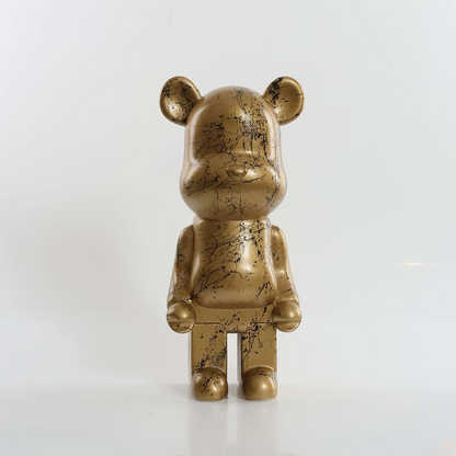 Gold Black Marble Bear 28cm