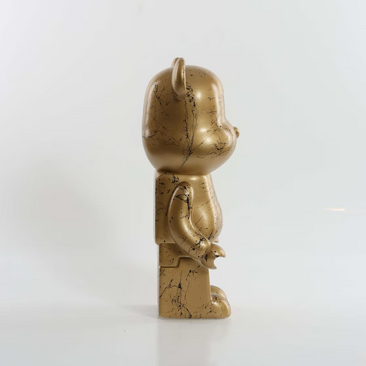 Gold Black Marble Bear 28cm
