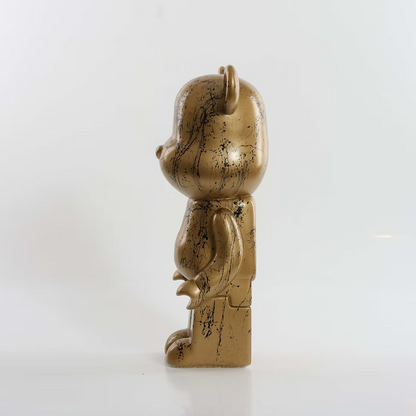 Gold Black Marble Bear 28cm