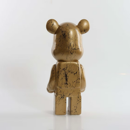Gold Black Marble Bear 28cm