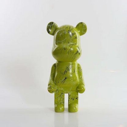 Lime White & Black Marble Bear 28cm