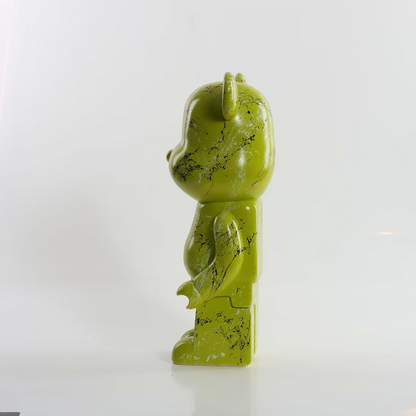 Lime White & Black Marble Bear 28cm