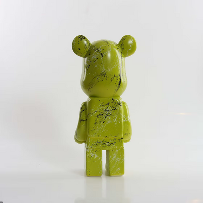 Lime White & Black Marble Bear 28cm
