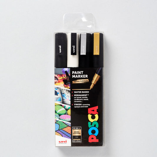 Uni Posca - PC-3M Mono Tones 4 Pack
