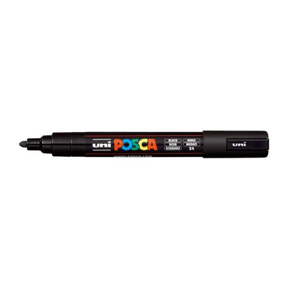Black Uni Posca Marker Pen Medium Bullet Tip 1.8 - 2.5mm PC5M