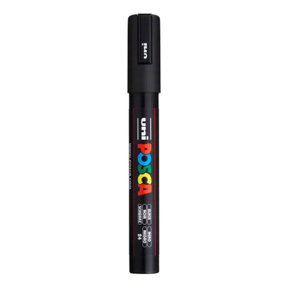 Black Uni Posca Marker Pen Medium Bullet Tip 1.8 - 2.5mm PC5M