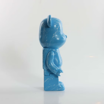 Sky Blue Marble Bear 28cm